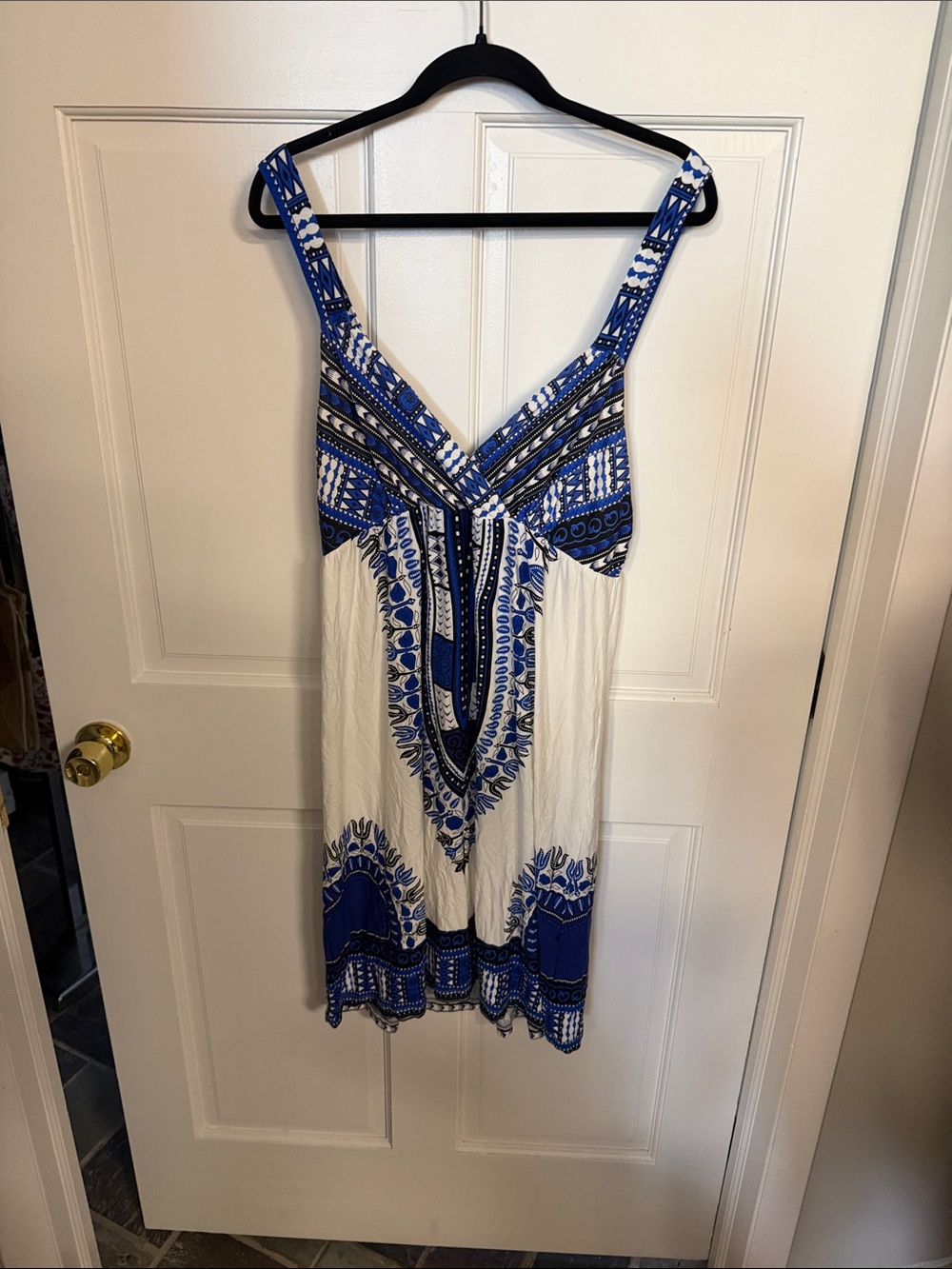 VENUS Blue & White Printed Summer Dress